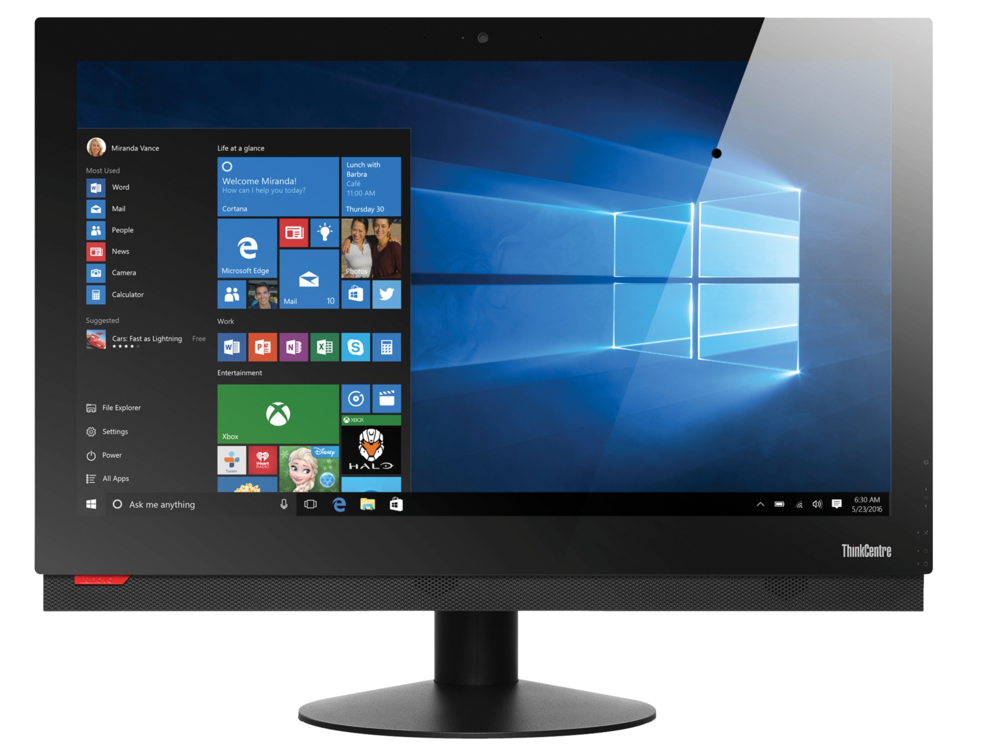 Lenovo ThinkCentre M910z - all-in-one - Core i5 6500 3.2 GHz - 8 GB - 500 GB - LED 23.8" - English - US