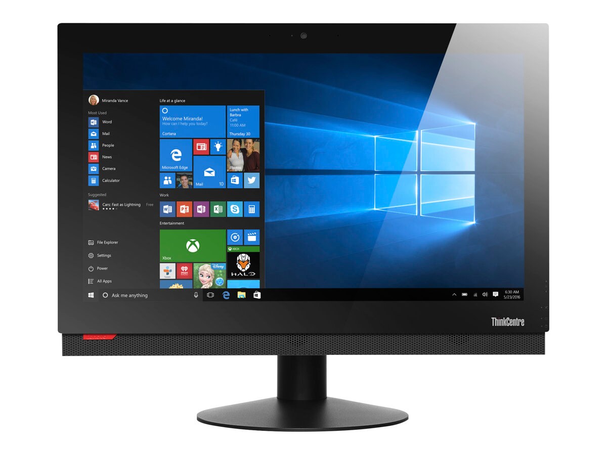 Lenovo ThinkCentre M810z - all-in-one - Core i3 6100 3.7 GHz - 8 GB - 500 GB - LED 21.5"