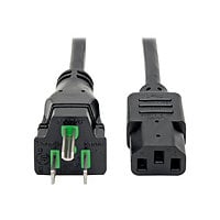 Tripp Lite 6ft Computer Power Cord Hospital Medical Cable 5-15P to C13 10A 18AWG 6' - power cable - power IEC 60320 C13
