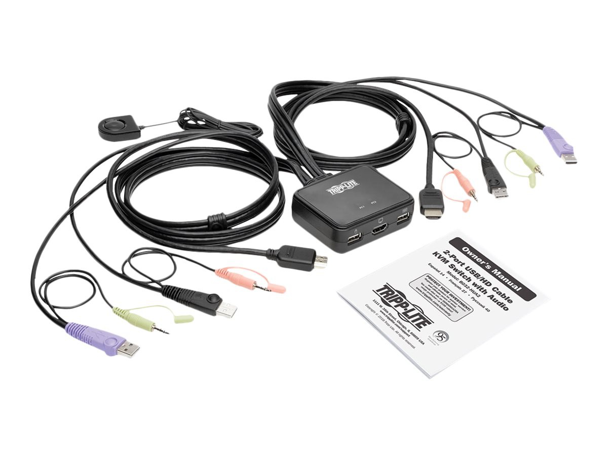 Thumbnail 5 of 10 for Eaton Tripp Lite series 2-Port USB/HD Cable KVM Switch with Audio/Video, Cables and USB Peripheral Sharing - KVM / audio