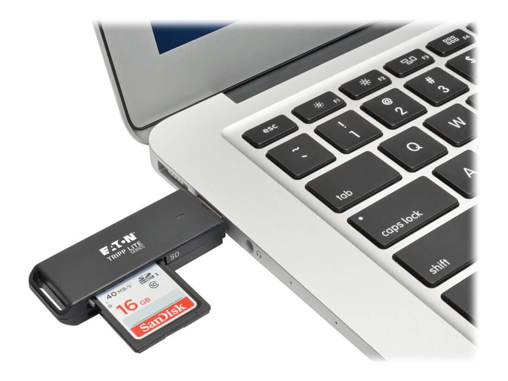 Thumbnail 4 of 4 for Eaton Tripp Lite Series USB 3.0 SuperSpeed SD/Micro SD Memory Card Media Reader