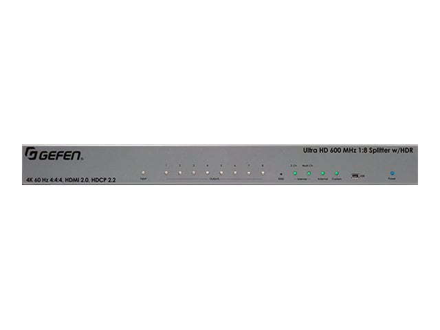 Gefen Ultra HD 600 MHz 1:8 Splitter for HDMI w/ HDR - video/audio splitter