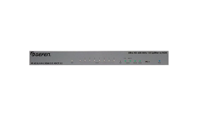 Gefen Ultra HD 600 MHz 1:8 Splitter for HDMI w/ HDR - video/audio splitter