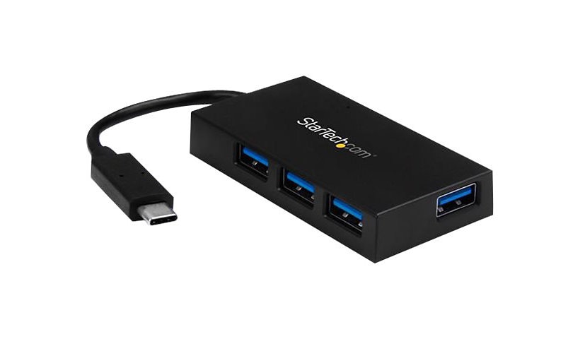 StarTech.com 4 Port USB C Hub - USB-C to 4x USB-A (USB 3.0/3,2 Gen 1 SuperSpeed 5Gbps) - USB Bus or Self Powered - BC