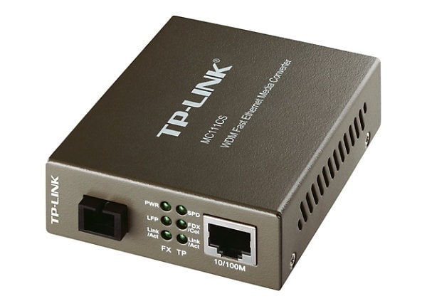 TP-Link MC111CS - fiber media converter - 10Mb LAN, 100Mb LAN
