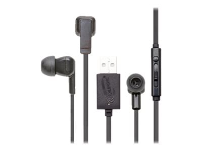 Califone E3 - Earphones with Mic - USB - Black