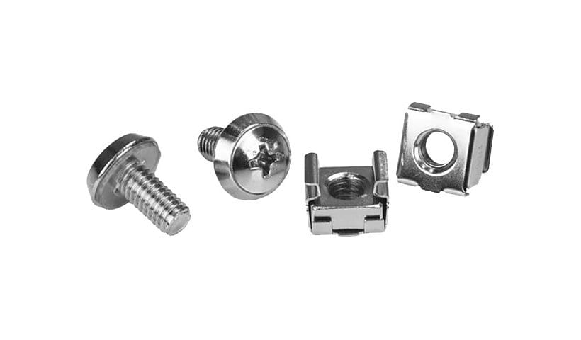 StarTech.com M6 Rack Screws and M6 Cage Nuts - M6 Nuts and Screws - 20 Pack