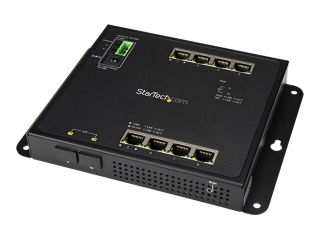 Startech.com Industrial 8Port Gigabit Ethernet Switch w/2 SFP Slots Managed