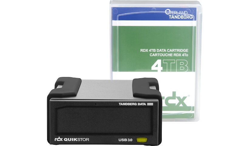 Tandberg RDX QuikStor - RDX drive - SuperSpeed USB 3.0 - external - with 4
