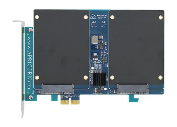 Apricorn Velocity Duo x2 - storage controller (RAID) - SATA 6Gb/s - PCIe 2.0 x2