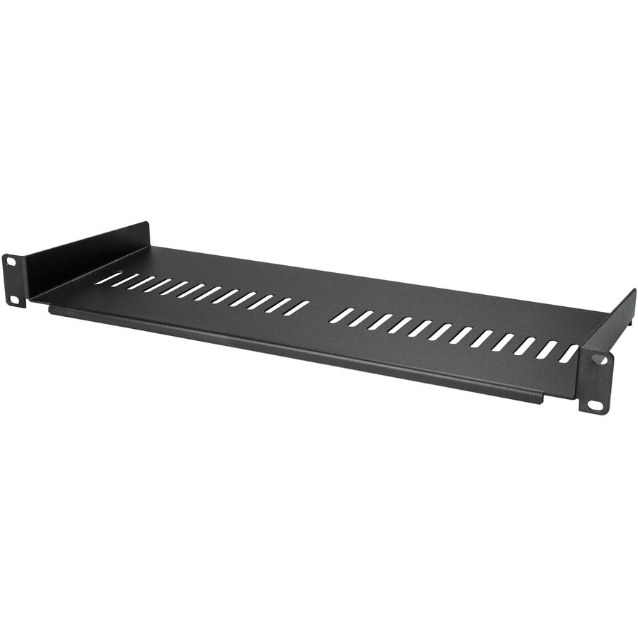 StarTech.com 1U Vented Server Rack Cabinet Shelf - Fixed 7in Deep Cantileve