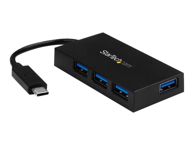 4-Port USB-C Hub - USB-C to 4x USB-A - USB 3.0 Hub - 5Gbps - Bus Powered