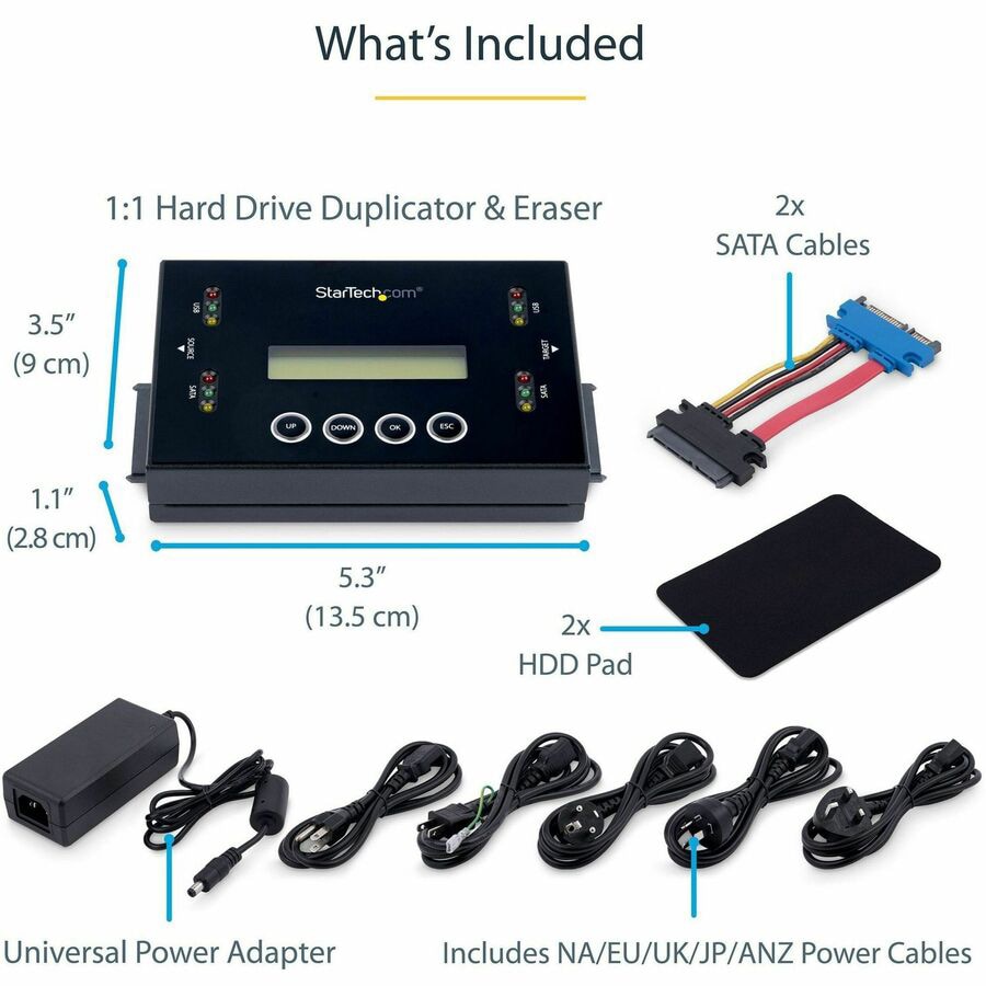 Thumbnail 3 of 7 for StarTech.com Hard Drive and USB Thumb Drive Duplicator/Eraser, USB Flash & SATA HDD/SSD Cloner/Copier & Wiper, TAA