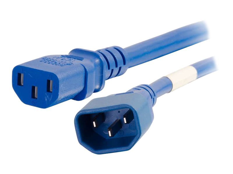 C2G 2ft Power Cord - 18AWG - IEC320C14 to IEC320C13 - Blue