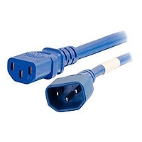 C2G 2ft Power Cord - 18AWG - IEC320C14 to IEC320C13 - Blue