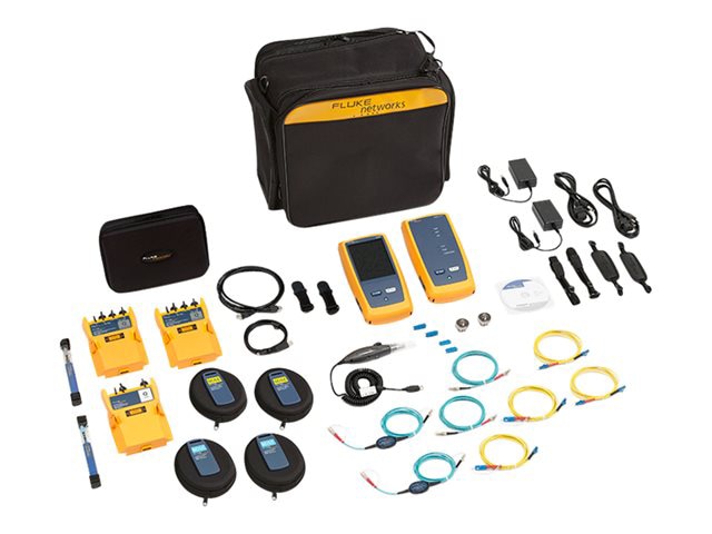Fluke OptiFiber Pro and CertiFiber Pro Quad Kit with inspection and WiFi adapter - optical loss test set
