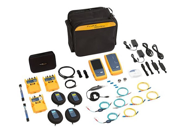 Fluke OptiFiber Pro and CertiFiber Pro Quad Kit with inspection and WiFi adapter - optical loss test set
