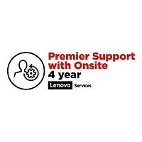 Lenovo Onsite + Premier Support - extended service agreement - 4 years - on