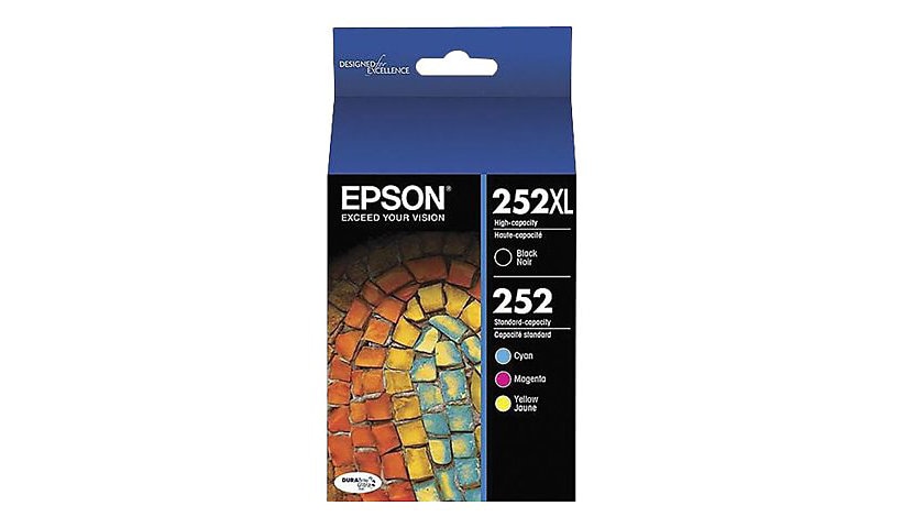 Epson 252XL Combo pack - 4-pack - XL - black, yellow, cyan, magenta - original - ink cartridge