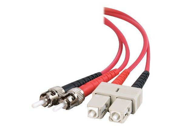 C2G 3m SC-ST 50/125 OM2 Duplex Multimode PVC Fiber Optic Cable - Red - patch cable - 3 m - red
