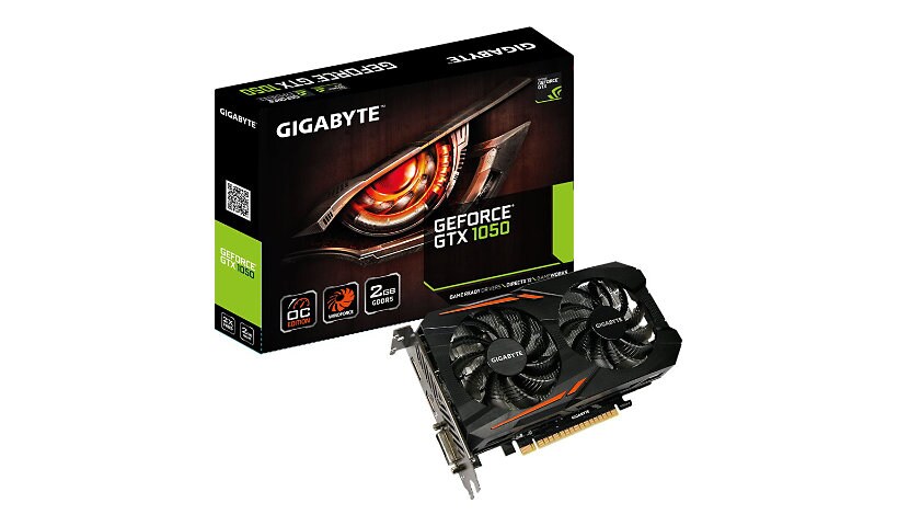 Gigabyte GeForce GTX 1050 OC 2G - graphics card - NVIDIA GeForce GTX 1050 -