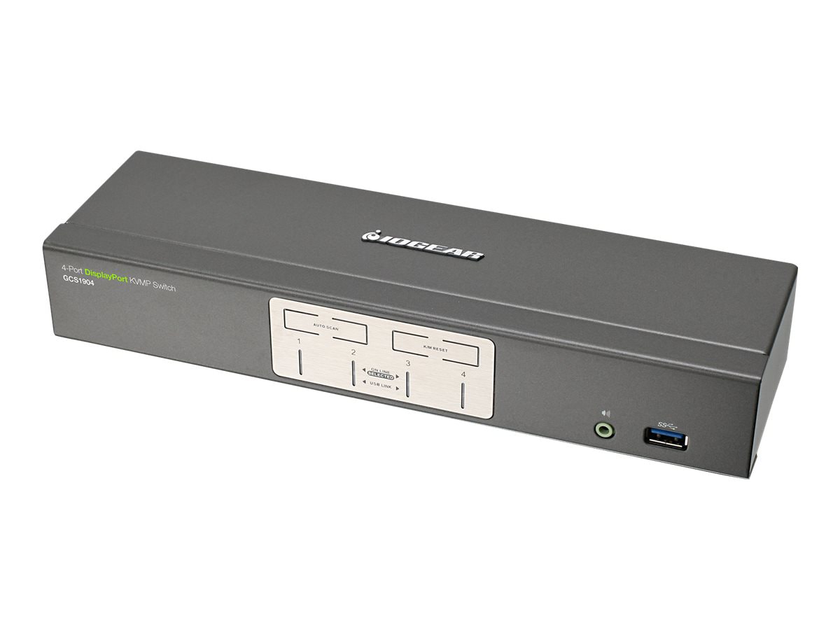 IOGEAR 4-Port DisplayPort KVMP Switch with USB 3.0 Hub (TAA Compliant)