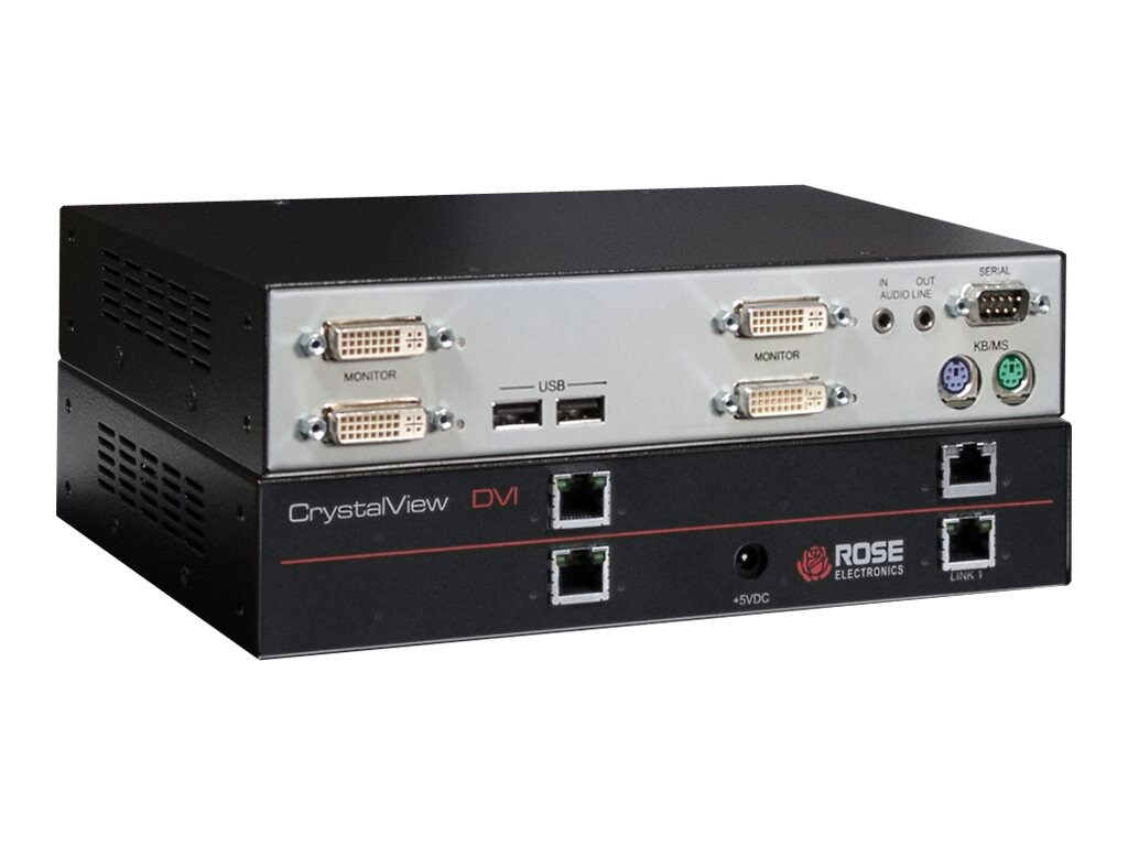 Rose CrystalView DVI Quad Local and Remote Units - KVM / USB extender