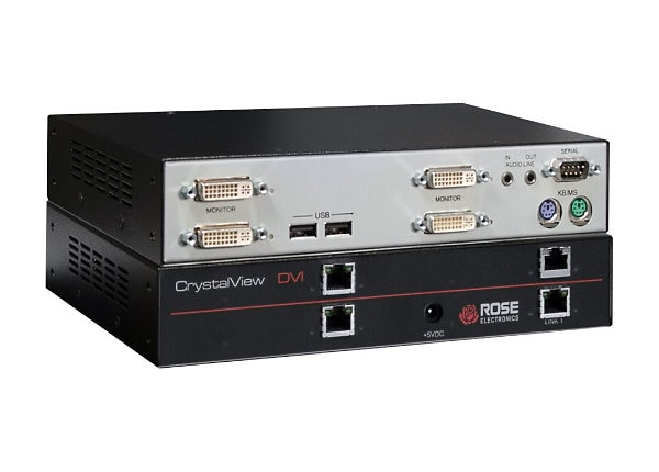 Rose CrystalView DVI Quad Local and Remote Units - KVM / USB extender