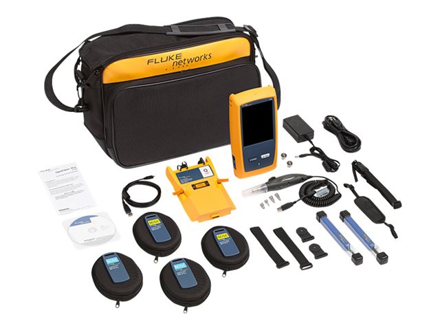 Fluke OptiFiber Pro Quad OTDR with inspection kit and WiFi Adapter - network tester kit