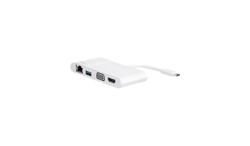 StarTech.com USB-C Multiport Adapter - USB-C to 4K HDMI/VGA - GbE, USB 3.0