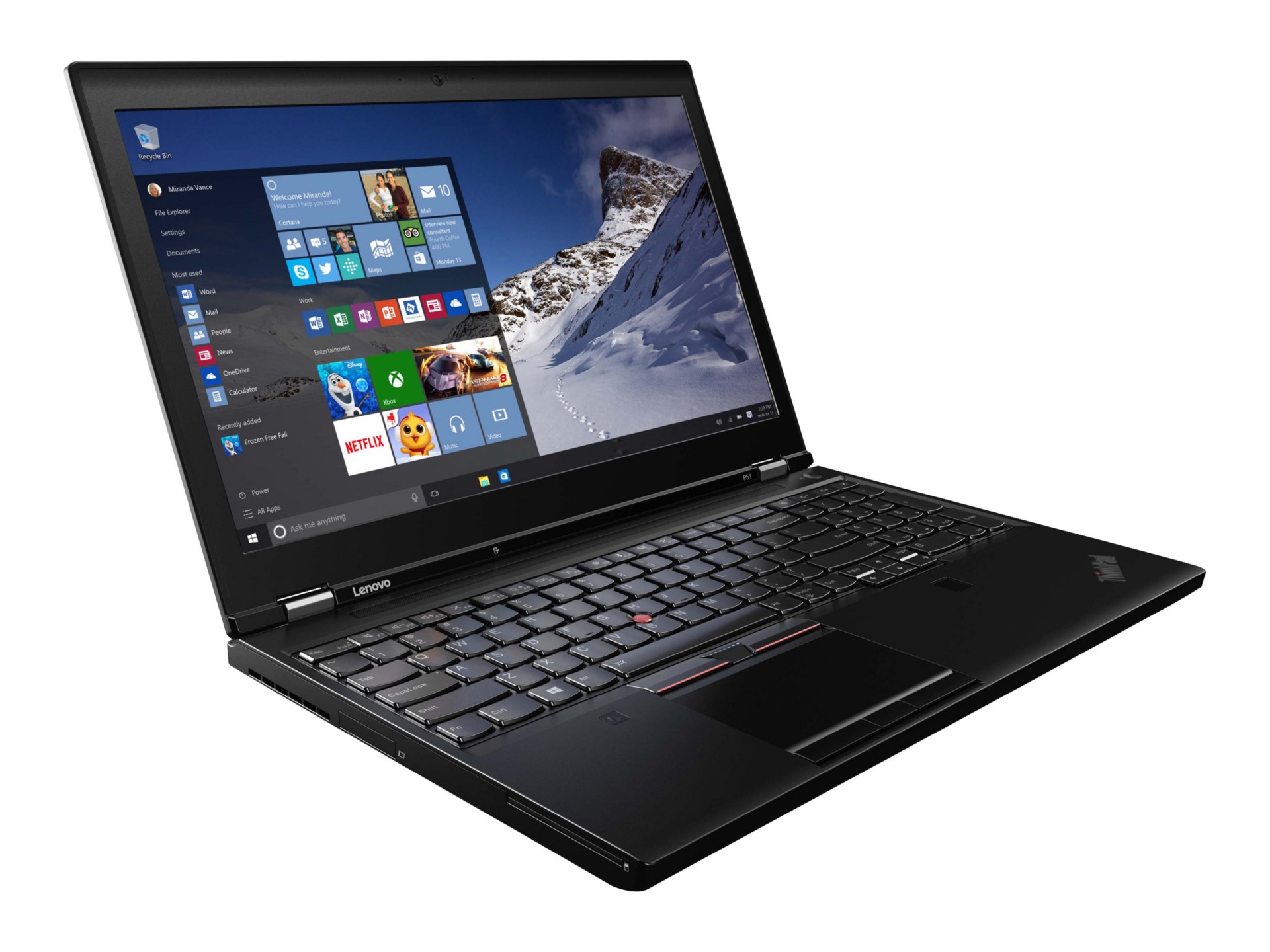 Lenovo ThinkPad P51 - 15.6" - Core i7 7700HQ - 16 GB RAM - 512 GB SSD - US