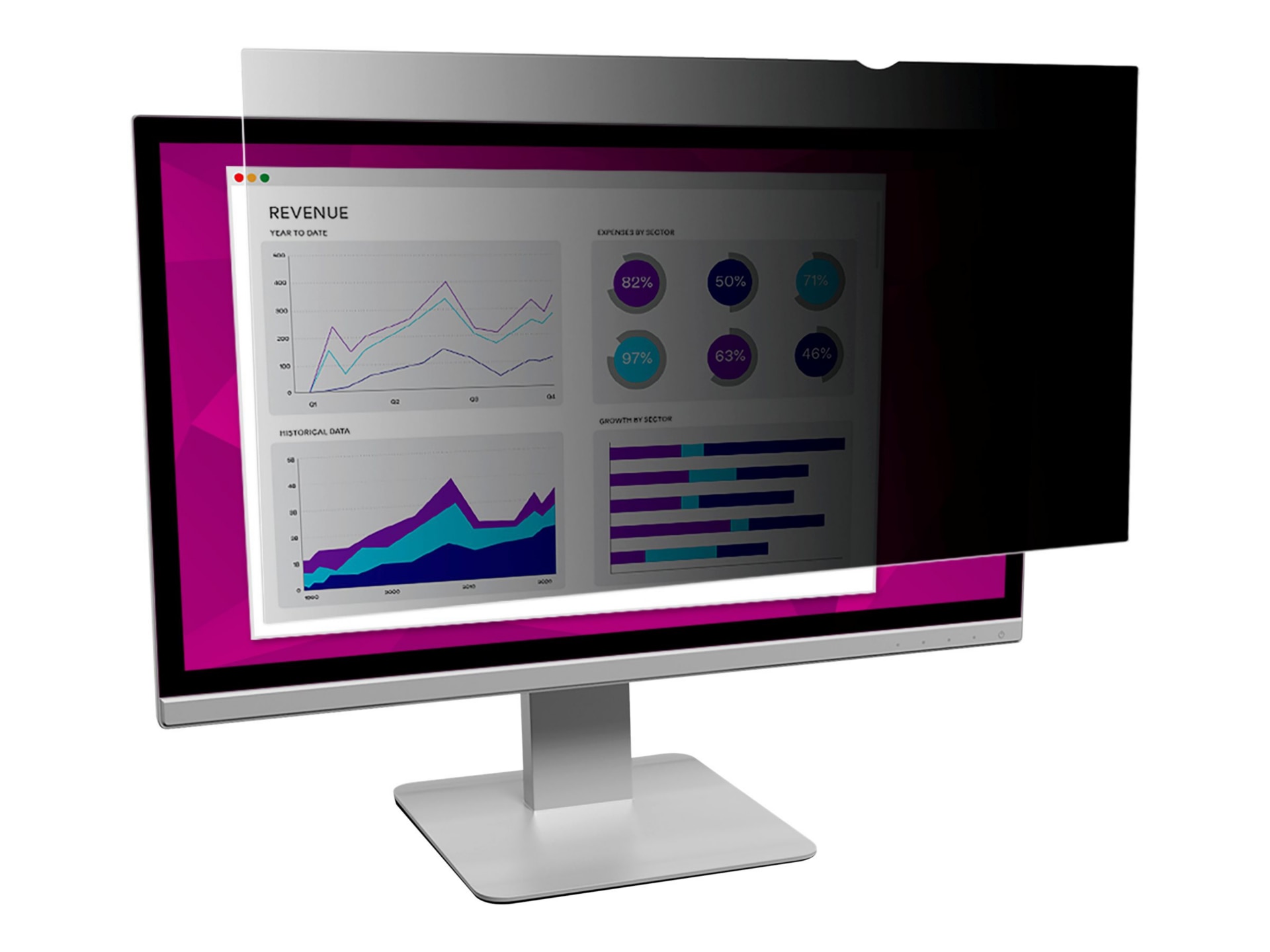 3M High Clarity Privacy Filter for 21.5" Monitors 16:9 - display privacy filter - 21.5" wide