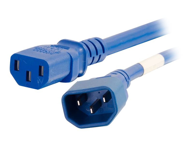 C2G 5ft Power Cord - 18AWG - IEC320C14 to IEC320C13 - TAA Compliant - Blue