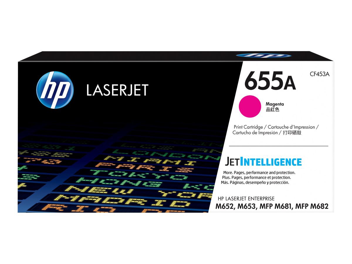 HP 655A (CF453A) Original Laser Toner Cartridge - Magenta - 1 Each