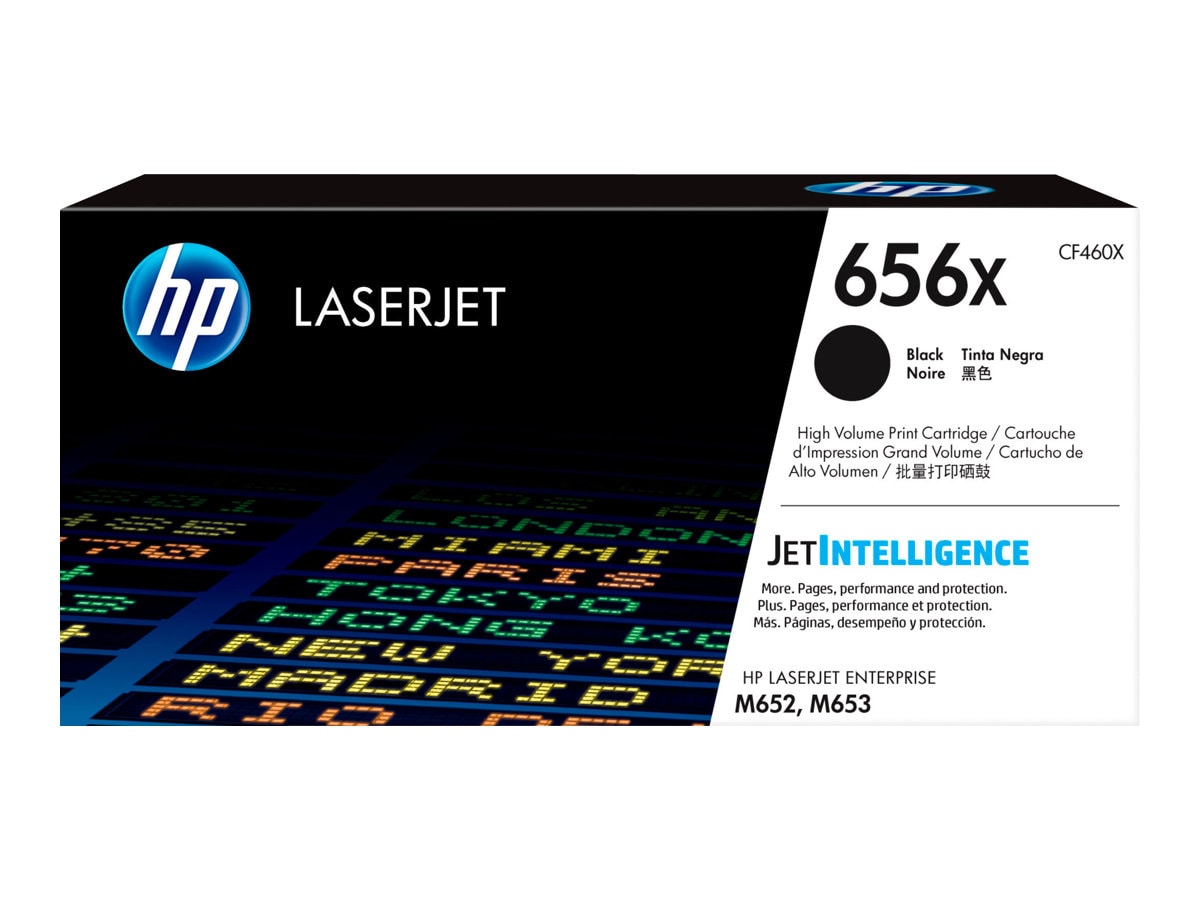 HP 656X (CF460X) Original High Yield Laser Toner Cartridge - Black - 1 Each