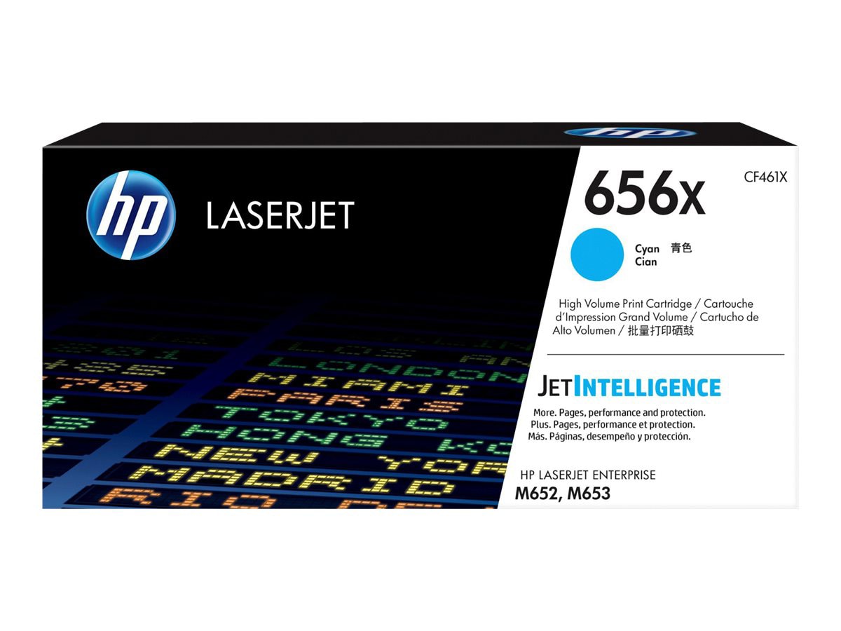 HP 656X (CF461X) Original High Yield Laser Toner Cartridge - Cyan - 1 Each