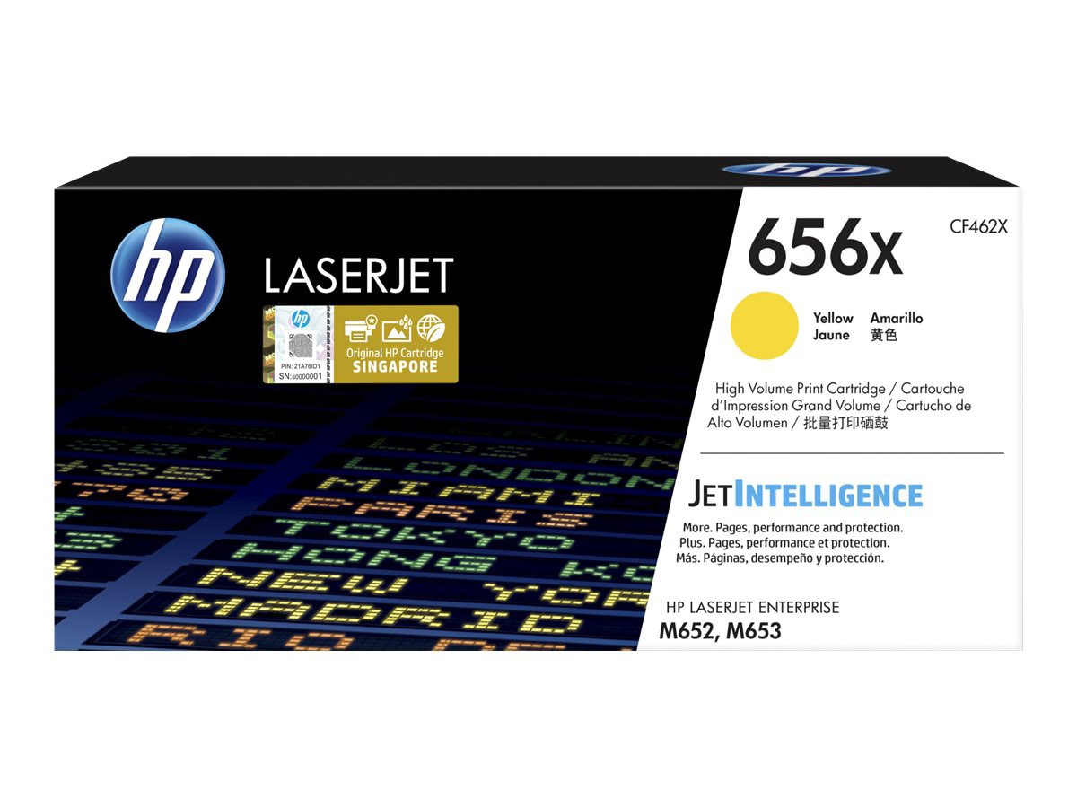 HP 656X (CF462X) Original High Yield Laser Toner Cartridge - Yellow - 1 Eac