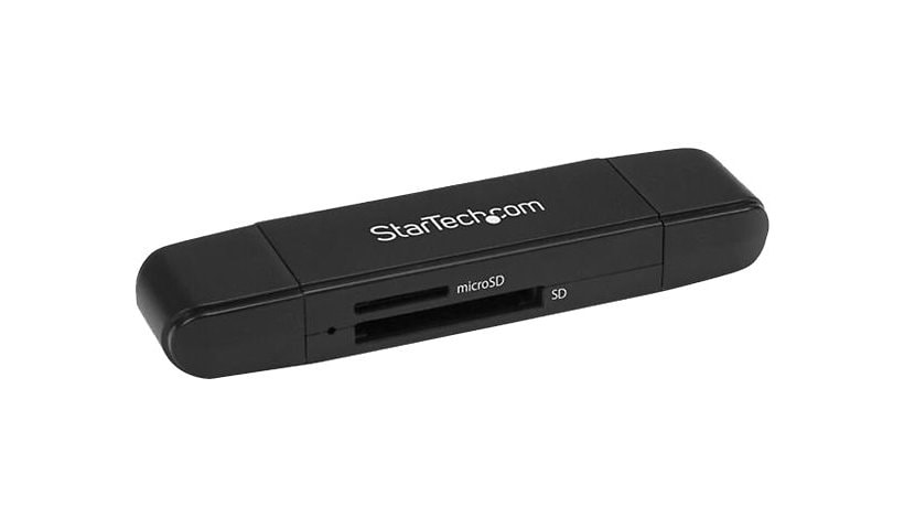 StarTech.com Star Tech.com USB 3.0 Memory Card Reader for SD and microSD Cards - USB-C and USB-A - Portable USB SD and