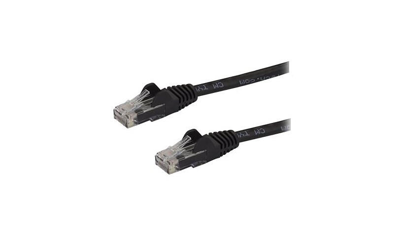 StarTech.com CAT6 Ethernet Cable 6" Black 650MHz CAT 6 Snagless Patch Cord