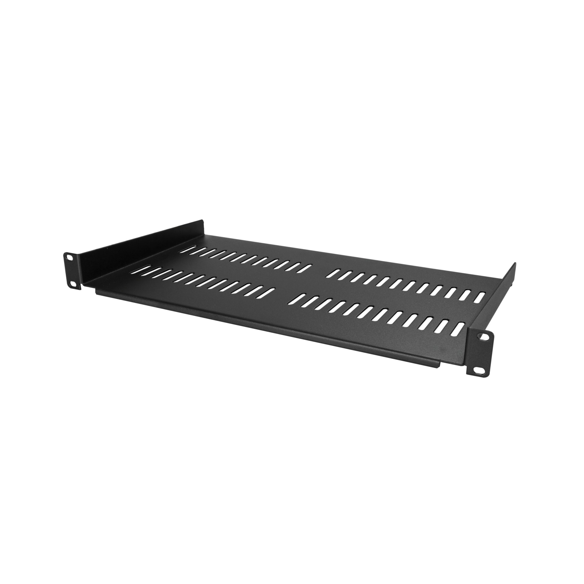 StarTech.com 1U 19" Vented Server Rack Cabinet Shelf - Fixed 10in Deep Cantilever Tray w/Cage Nuts