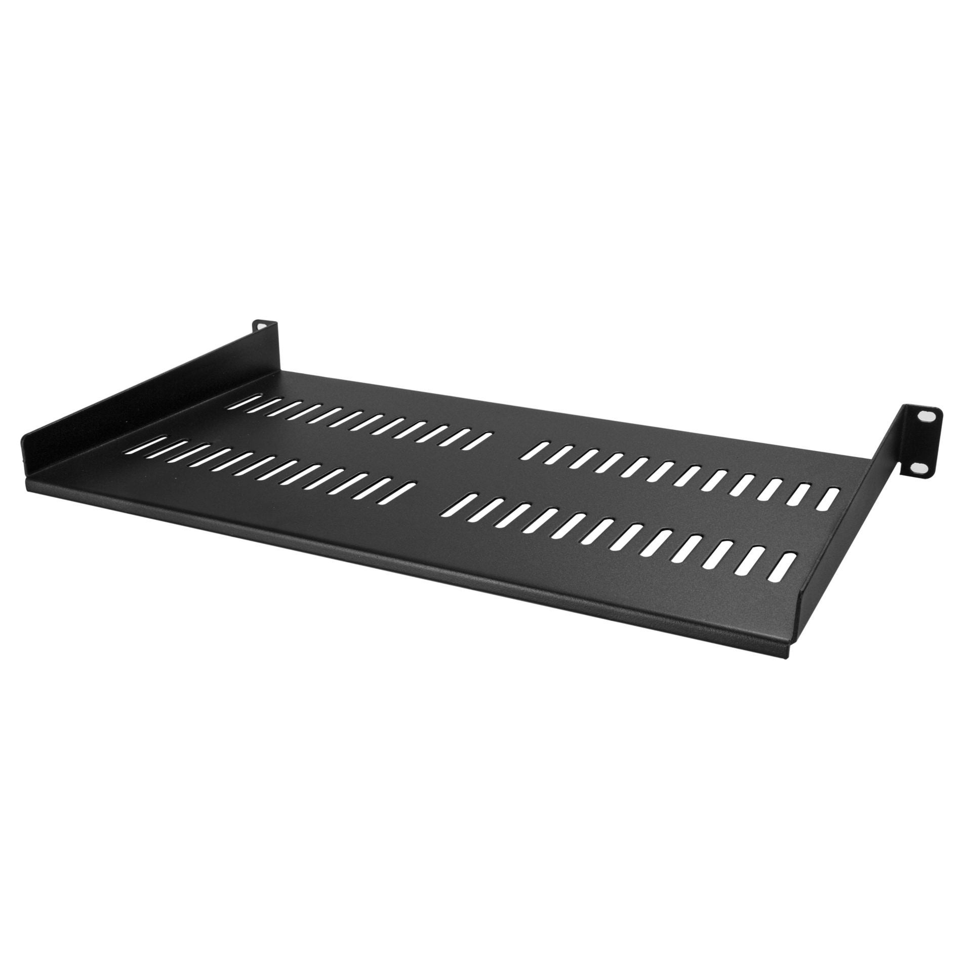 StarTech.com 1U 19" Vented Server Rack Cabinet Shelf - Fixed 10in Deep Cantilever Tray w/Cage Nuts