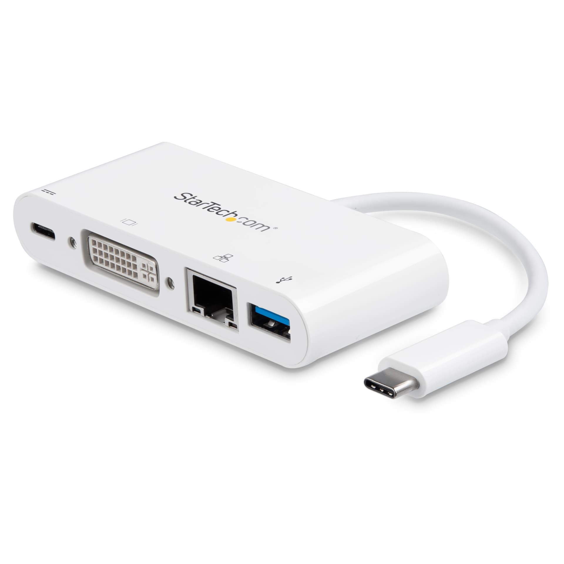 StarTech.com USB C Multiport Adapter to DVI-D (Digital) Video - 60W PD Pass