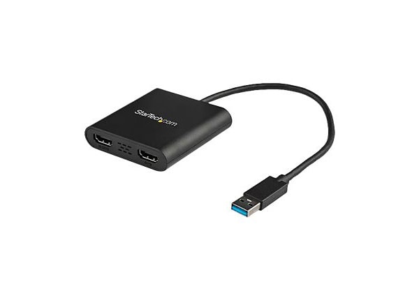 StarTech.com USB to HDMI Display Adapter, External Graphics Card, USB 3.0  Type-A Dual Monitor Adapter, Windows Only - USB32HD2 - Monitor Cables &  Adapters 