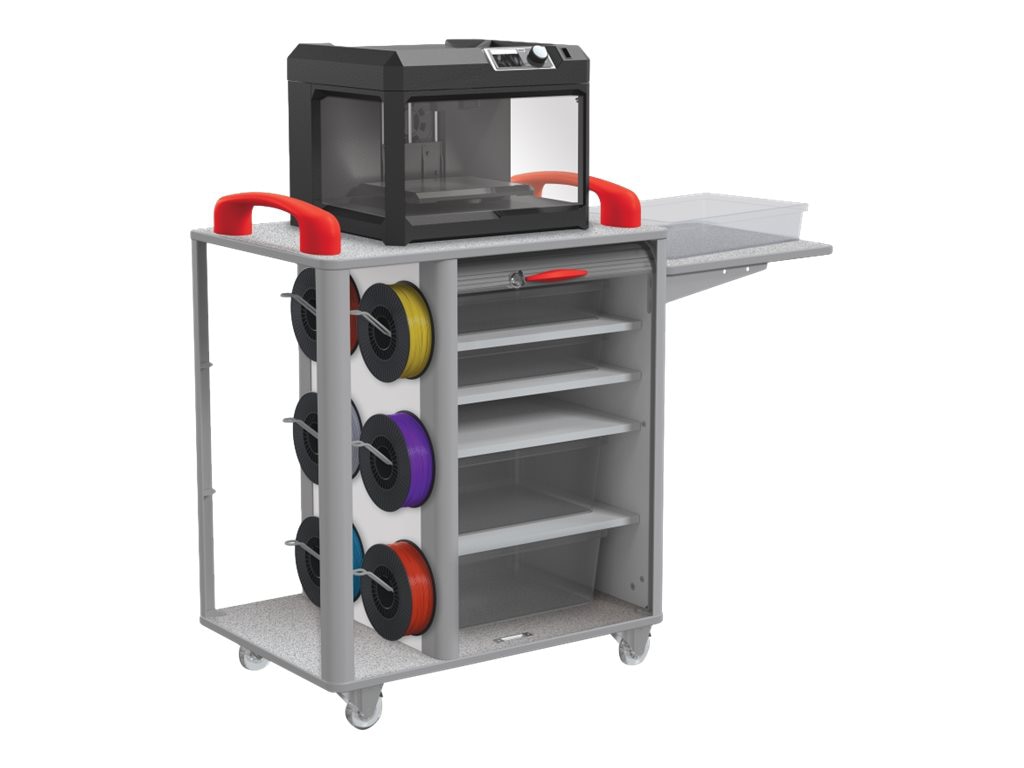 MooreCo Makerspace 3D Printer Cart - Gray