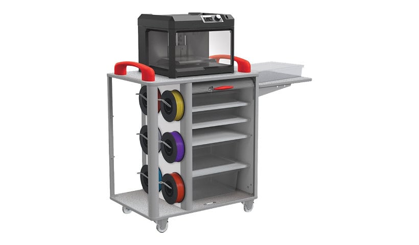 MooreCo Makerspace 3D Printer Cart - Gray