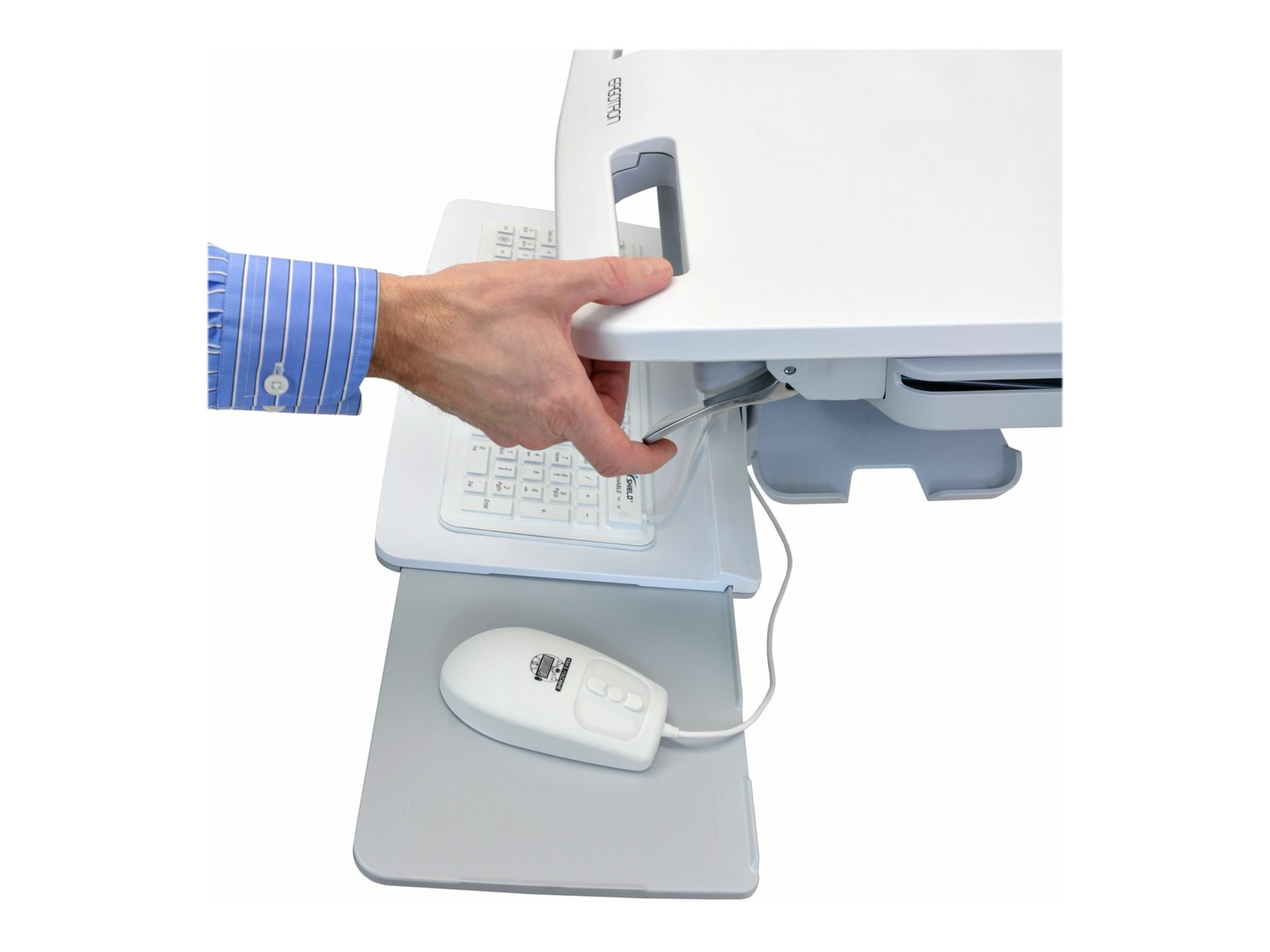 Thumbnail 3 of 4 for Ergotron StyleView Cart with LCD Pivot, LiFe Powered, 3 Drawers cart - open architecture - for LCD display / keyboard /