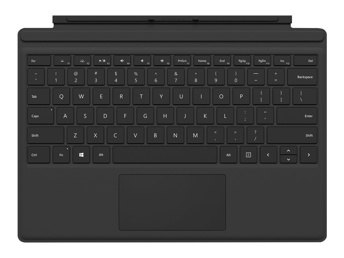 Microsoft Surface Pro Type Cover (M1725) - keyboard - with trackpad, accelerometer - QWERTY - US - black Input Device