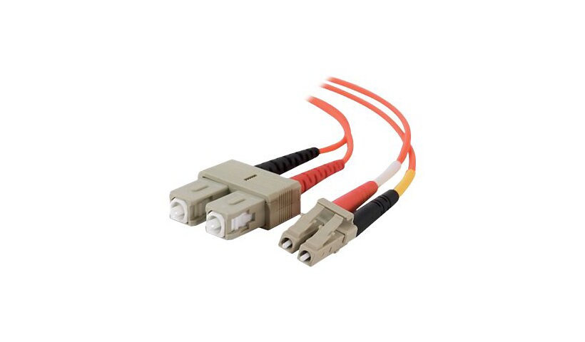 C2G 10m LC-SC 50/125 OM2 Duplex Multimode Fiber Optic Cable - Plenum CMP-Ra