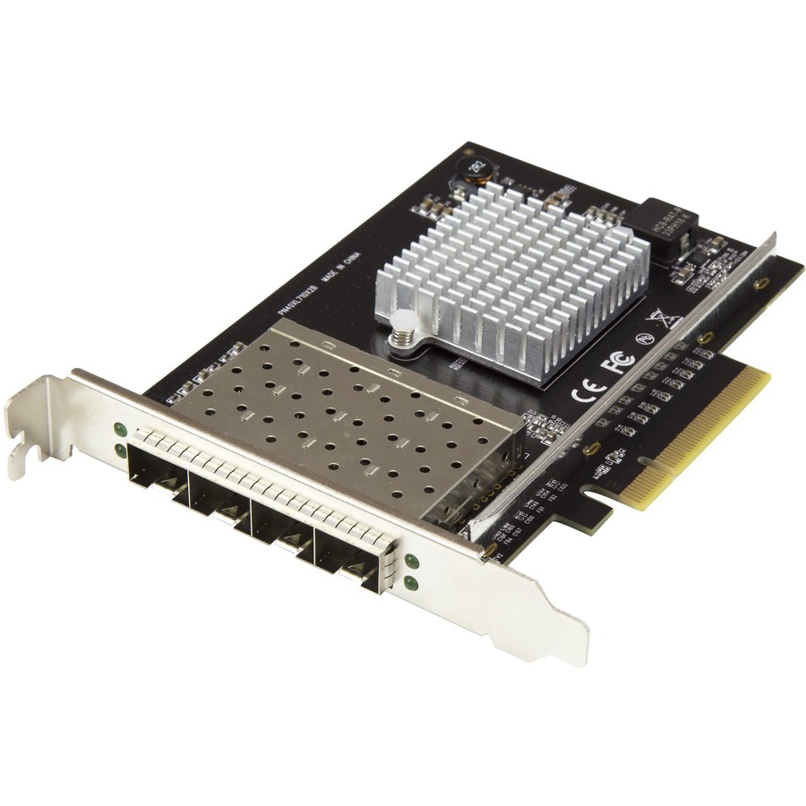 StarTech.com Quad Port 10G SFP+ Network Card - Intel XL710 Open SFP+ Converged Adapter - PCIe 10 Gigabit Fiber Optic