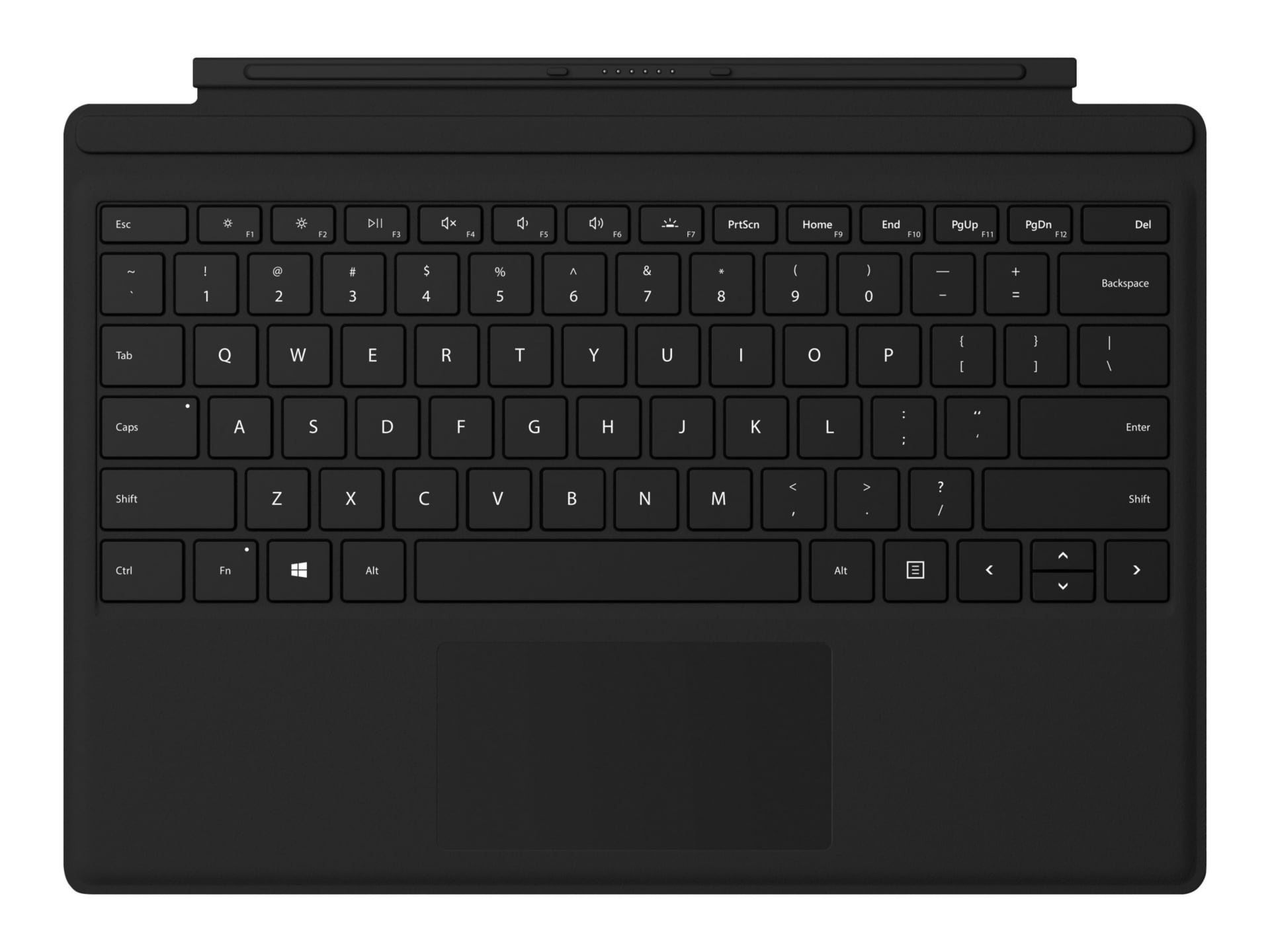 Microsoft Surface Pro Type Cover - Black Fingerprint Reader - English - Surface Pro 7+